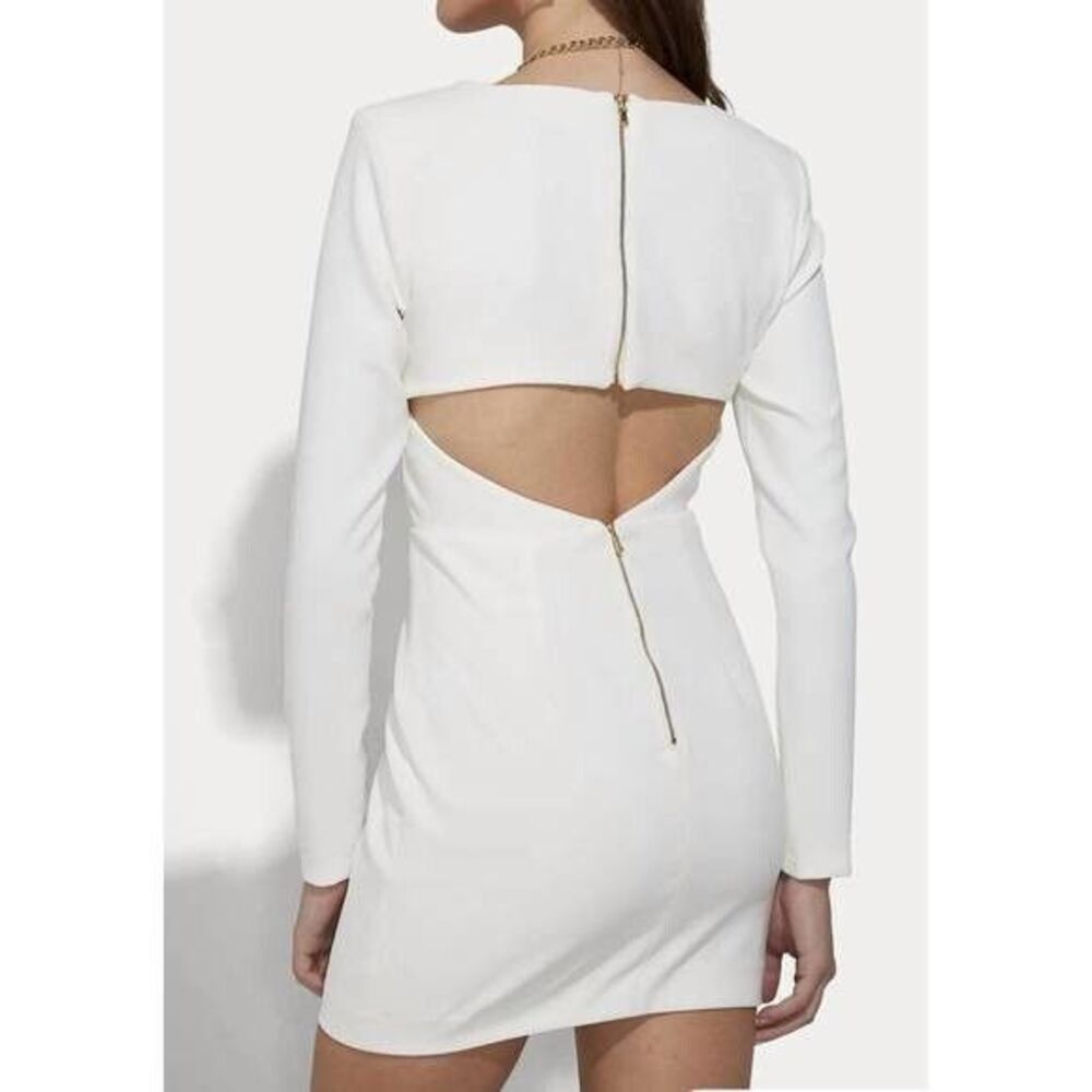 Generation Love Sinclair Crepe Open Back Dress Wh… - image 1